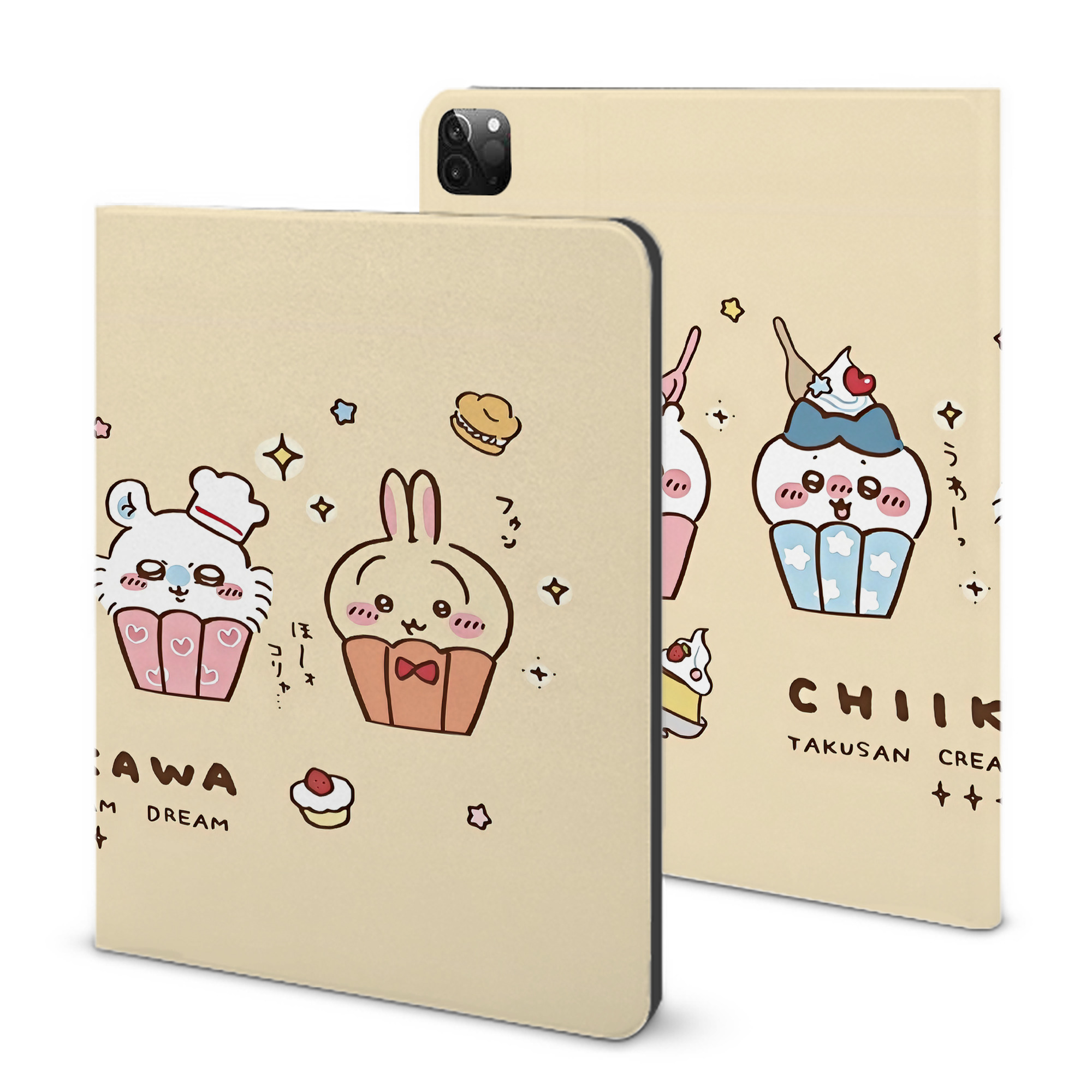 （画像用） ちいかわ Chii-kawa IPadケース ペンホルダー付き ブックスタイルデザイン